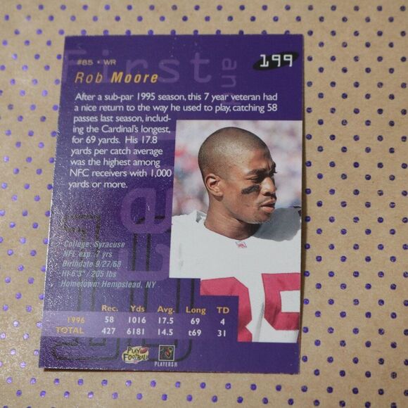 Rob Moore #199 Football Card - Picture 2 of 2